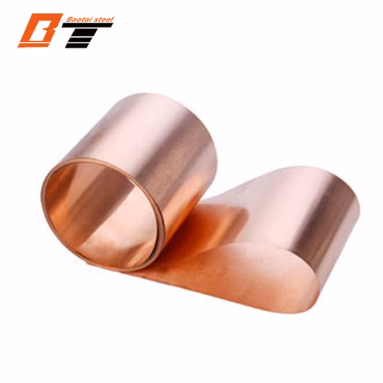 Haotai Copper Strip & Copper Foil C11000 C10200 C12000 C17200 0.01mm - 1mm Thickness 99.9% Pure for Brazing