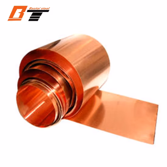 Haotai Copper Strip & Copper Foil C11000 C10200 C12000 C17200 0.01mm - 1mm Thickness 99.9% Pure for Brazing